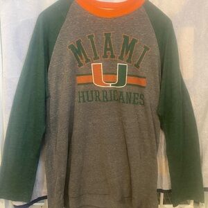 Miami Hurricanes Raglan Shirt Men’s 2XL (XXL)